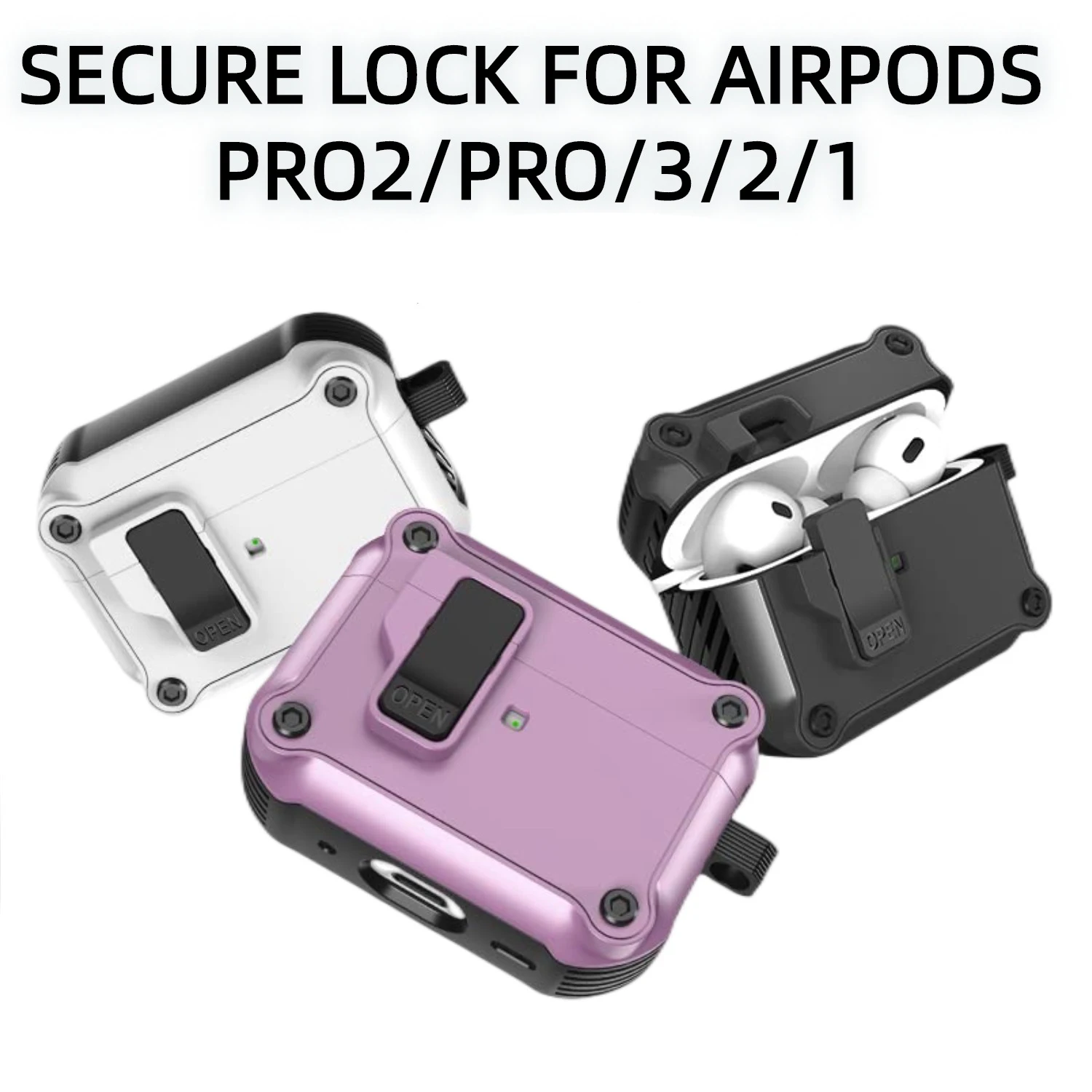 S27a80616bb4a4c29a776bed7a842aed6F.webp Security Lock Cover for AirPods Pro 3 2025 Case for AirPods Pro2 Pro 2nd 2023 Cases Shockproof Cover For Airpods 4 4th 3 Fundas