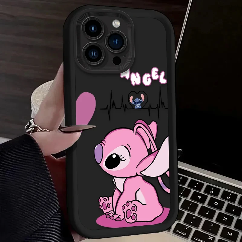 S2a5b2af51ade47ebb03ceb1464340e76n.webp Cartoon Stitch Angel Cute Couple Phone Case For iPhone 15 14 13 12 11 Pro Max X XS Max XR 12 13 Mini 7 Plus Shockproof Soft Cover