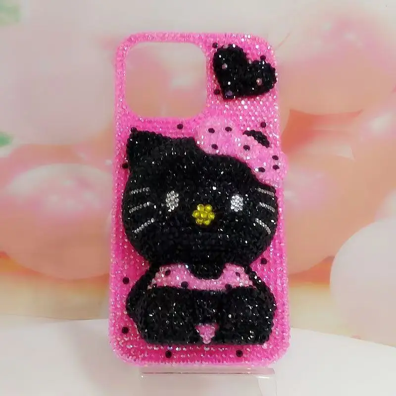 S2ac4e6a1cccf42dab5789bf29fb45846L.webp Kawaii Kitty Cartoon Cat Rhinestone Bling Crystal Phone Case Chain for Iphone 16 12 13 14 15Pro Max X Xs Xr 7 8 Plus Se 2 3 10 Cartoon