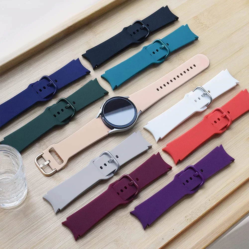 S2bca8d9110fc455f82de5f4cd2831a29E.webp 20mm Band For Samsung Galaxy Watch 7 4/5/6 44mm 40mm 5 Pro 45mm Silicone Bracelet correa Galaxy Watch 6 classic 47mm 43mm strap