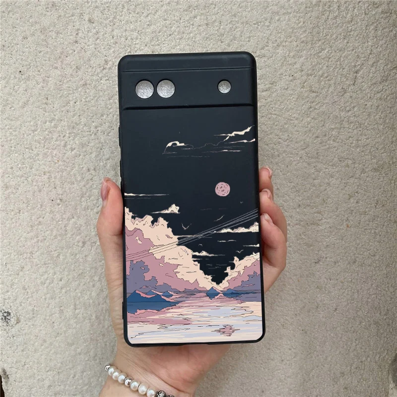 Japan Anime Landscape phone Case for Google Pixel 10 Pro XL 9 7a 7Pro 6a 6 6Pro 8 8 Pro 5G Clear Scenery Covers Fundas Skin