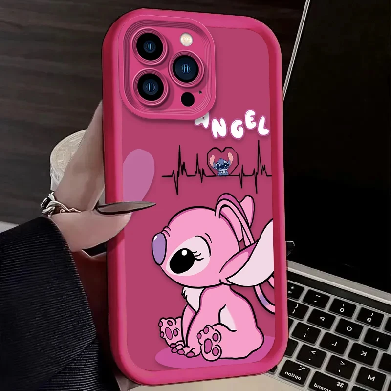S2c115da000e84171821fb2f34dab0c094.webp Cartoon Stitch Angel Cute Couple Phone Case For iPhone 15 14 13 12 11 Pro Max X XS Max XR 12 13 Mini 7 Plus Shockproof Soft Cover