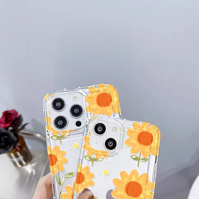 S2c64558e2e5a4b81806599f0c9c025eaP.webp Flower Phone Cases For iPhone 17 Case iPhone 16 Pro Max 17 Air 15 11 14 13 12 Promax 16 15 Plus Clear Carcasa Soft Silicon Cover