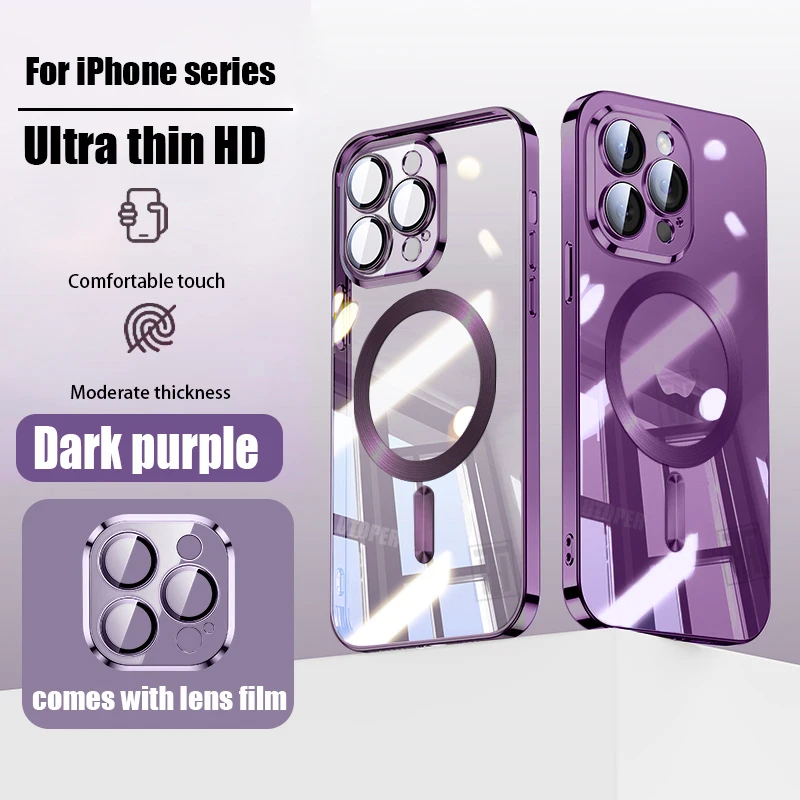 S2cccbb4ccd994ee5b1f3fd8aa5bc63f97.webp Official New Desert Gold Phone Case for iPhone 16 15 14 13 12 11 Pro Max 16 Plus Plating Magnetic Soft TPU Clear Lens Film Cover