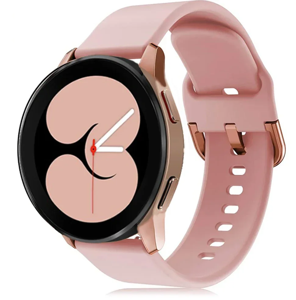 S2cee34068c52406e942d6de8fe6cb44eI.webp 22mm 20mm Strap for Samsung Galaxy watch 4 5 pro 45mm Gear s3 Active 2 silicone smartwatch braceletband amazfit GTS 4 2 GTR band