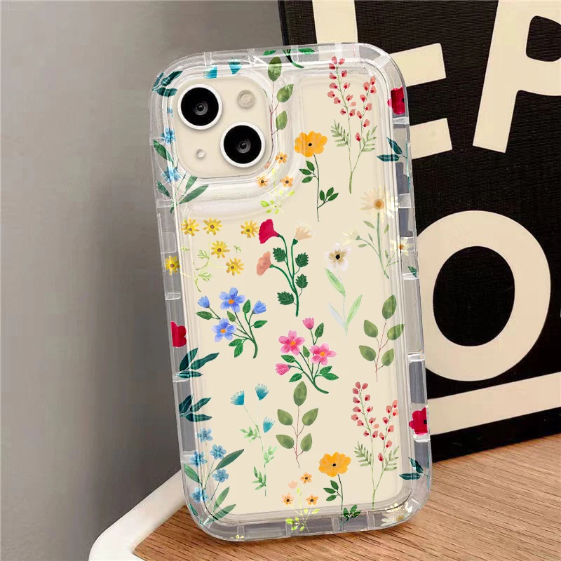 S2d5ad035963c43ff966617c60f3c887a4.webp Flower Phone Cases For iPhone 17 Case iPhone 16 Pro Max 17 Air 15 11 14 13 12 Promax 16 15 Plus Clear Carcasa Soft Silicon Cover