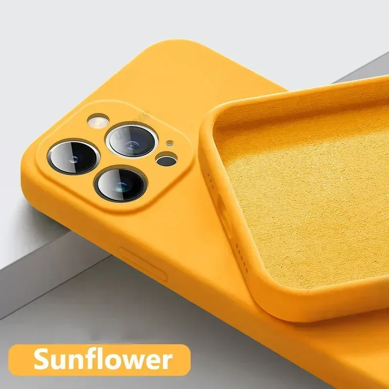 S2db1288e637c4436b1c69e275c74d819I-2.webp Official Phone Case For IPhone 17 Air 16 15 14 13 11 12 17 Pro Max Plus Silicone Solid Color Fall and Collision Protection Cover