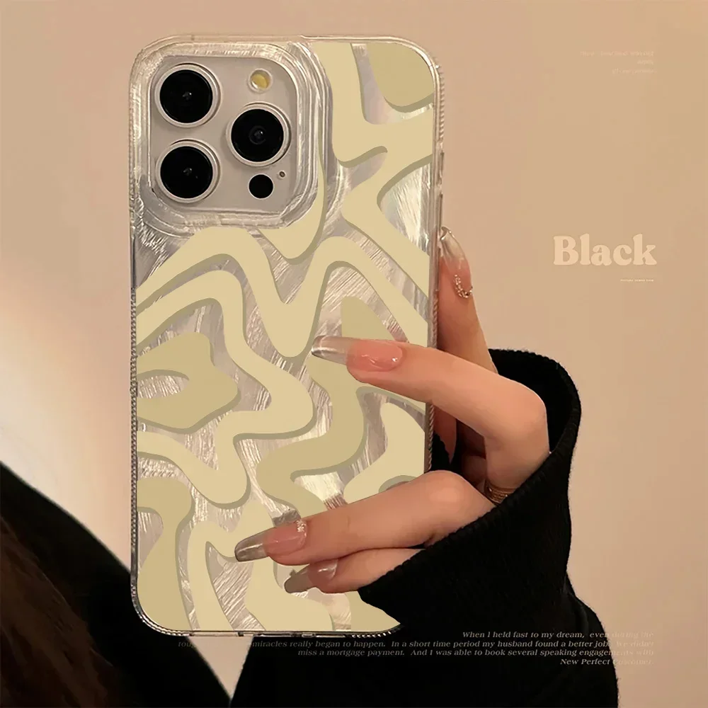 S312fdb2f1f7840ceb6847f30c77b8a4be.webp Luxury Laser Wave Pattern Phone Case For iPhone 17 16 Pro Case iPhone 15 14 13 12 11 Pro Max Mini 17Air 7 8 16 Plus SE2 Cover
