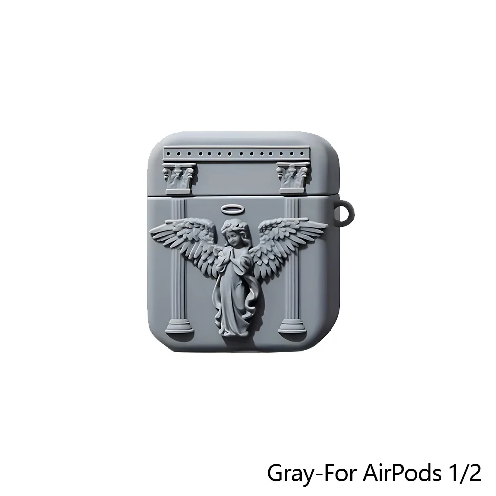 S33795908e0f94a4a8fab6d01b24e7e2fw.webp Cute 3D Prayer Angel Silicone Earphone Case For Airpods 3 2 1 Wireless Charging Protective Shell Soft Cover For Airpods Pro 1 2