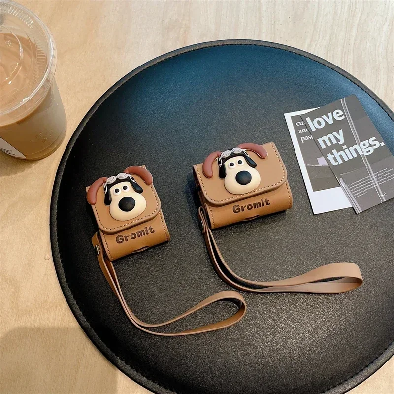 S33e579cf905c4caab3148d8fd6628d31y.webp Anime3D Pilot Dog Cartoon Soft Leather Earphone Case For Airpods 3 Pro With Hand Strap Protective Cover For Airpods 1 2