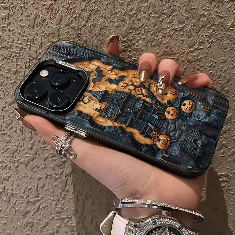 S3630641253d748898242932e4e03e0adt.webp Pumpkin Castle phone case suitable For iPhone 17 Air 16 15 14 13 12 11 Pro Max Halloween anti drop protection phone case