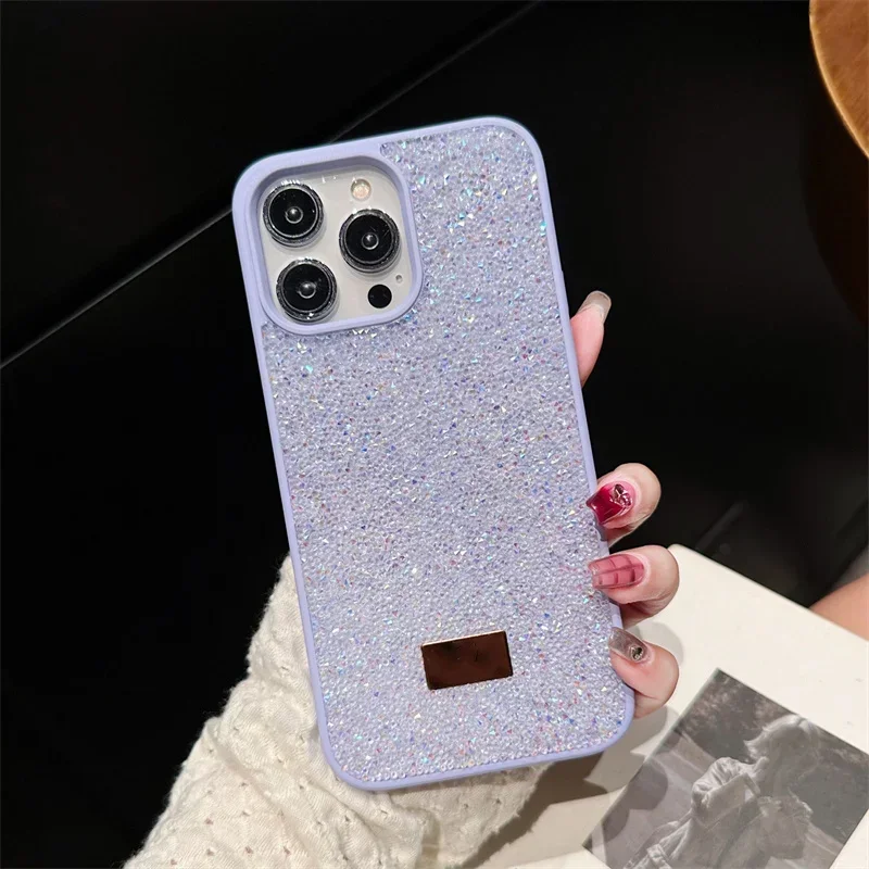 S364e9d99ecf34acbbb024b18f71775f5c.webp Luxury Bling Glitter Phone Case For iPhone 17 16 Pro Max 15Pro 14plus 13 12 Vogue Protective Soft Diamond Cover Protective Shell