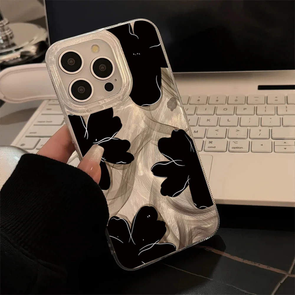 S369a4d7c213c4ffca748fa13cd0680f7e.webp For iPhone 17 16 Pro Max 16E Case Rose Floral Painted Case For iPhone 15 14 13 12 11 Pro Max 17 Air 7 8 SE2 Anti-fall Soft Cover
