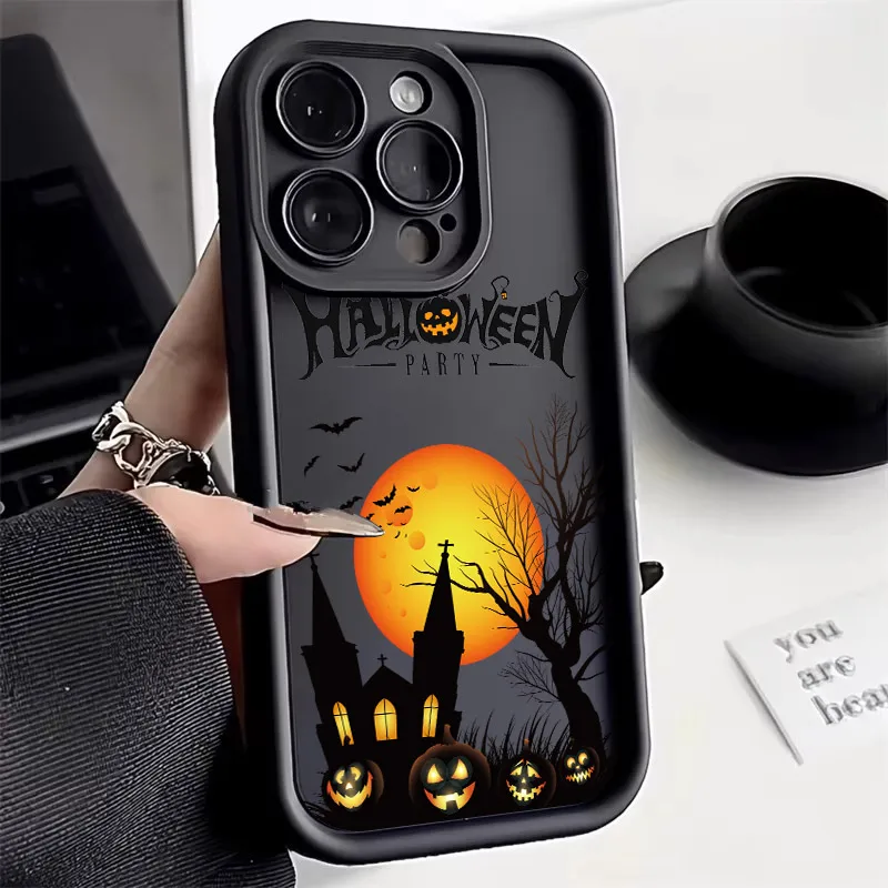 S376abfb0647d401eb893fa6428595484k.webp Halloween Castle Moon Soft Silicone Case For iPhone 17 Pro 14 15 Plus 11 12 13 16 Pro Max Coque 16E 17AIR Shockproof Phone Cover