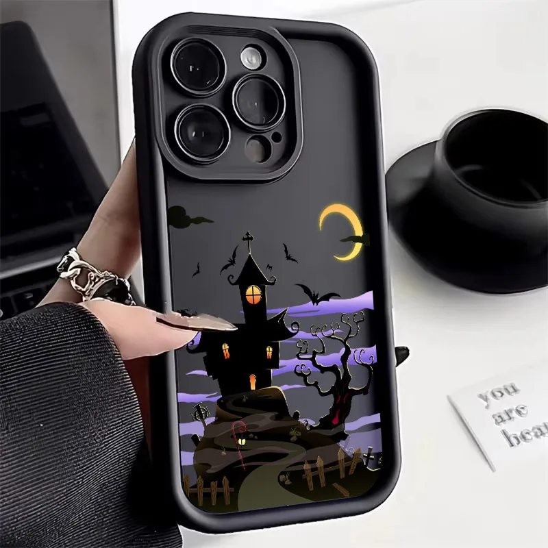 S390c7460806b452c85f5eb06a9f72cacq.webp Halloween Castle Moon Soft Silicone Case For iPhone 17 Pro 14 15 Plus 11 12 13 16 Pro Max Coque 16E 17AIR Shockproof Phone Cover