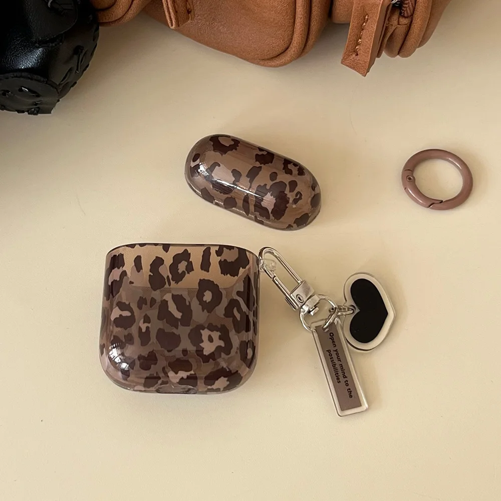 S3d0876f9569149fda8d17df49e130aceC.webp Luxury Transparent Leopard Print Black Love Heart Pendant for airpods 4 3 1 pro 2 Soft Silicone Protection Case