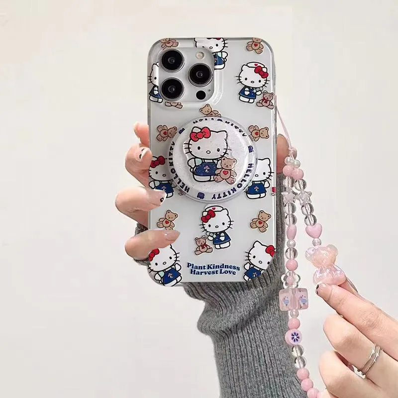 S3e0266cfce1d46a8b024af2dc96d6f43Y.webp Cute Kitty Cartoon Cat Magnetic Grip Holder Magsafe Wireless Charge Chain Case For iPhone 17 Air 16 15 12 Pro Max 14 Plus 13 Mini
