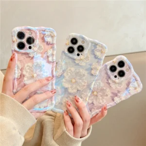 S3ec69a465ad4435792c02b4be1422d9by-1.webp Luxury Laser Flowers Glitter iPhone Case For iPhone 17 Air 16 Pro Max 15 14 13 12 11 Plus Fashion Soft Silicone Shockproof Cover