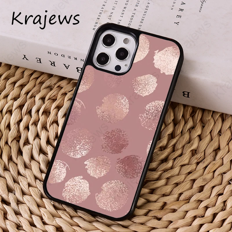 S3f2c2fd61b3b4b1ab5b6bb0520404984P-4.webp Gold Rose Pink Love Heart phone case Cover For iPhone 17 Air 14 15 16 16e Pro Max coque For apple 11 12 13 Pro Max Plus