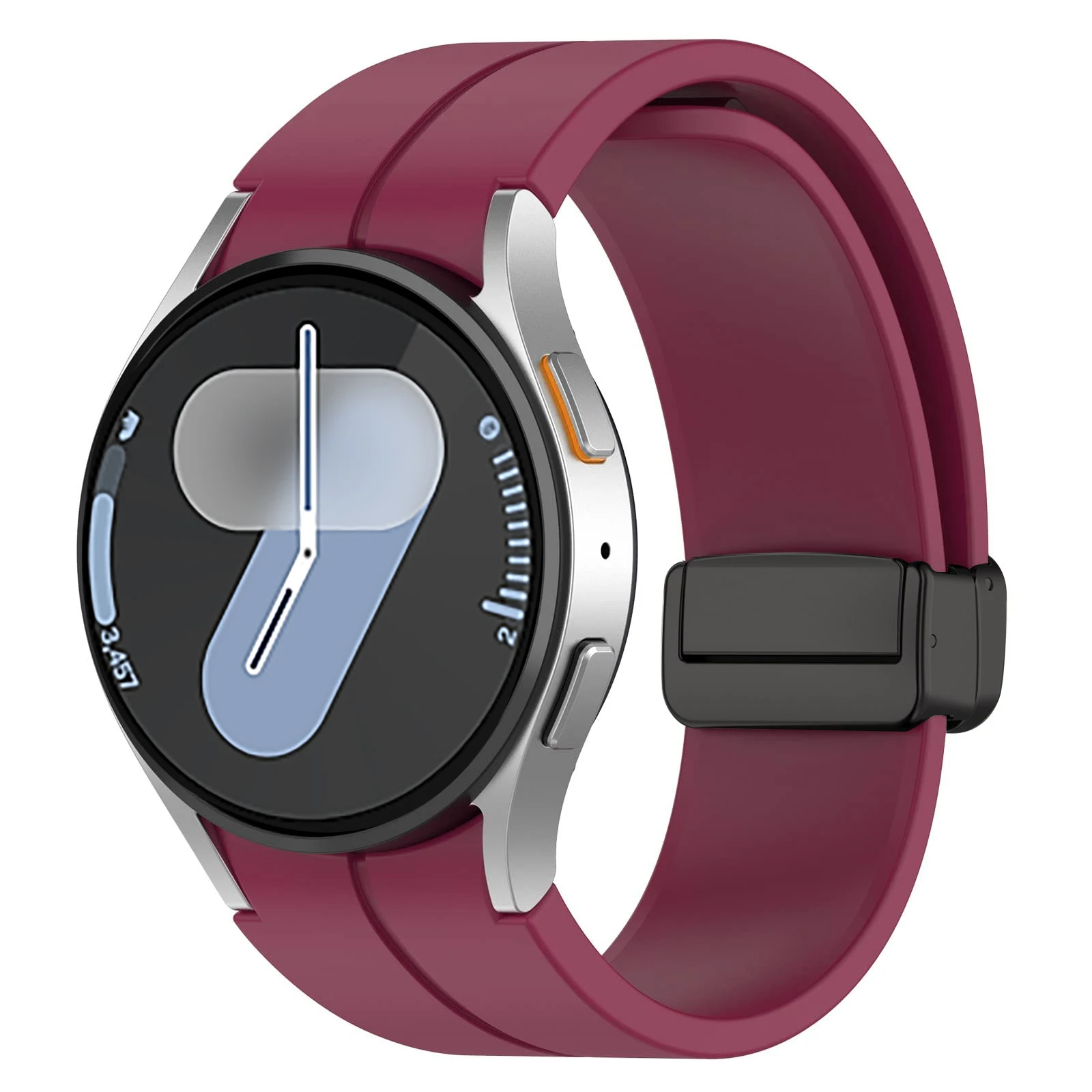 S3f74122673cd4590a1ab4f0f6fc62a5ch.webp Original Silicone Band For Samsung Galaxy Watch 7 6 5 4 FE 44mm 40mm/5 pro 45mm Magnetic Bracelet watch6 Classic 43mm 47mm strap