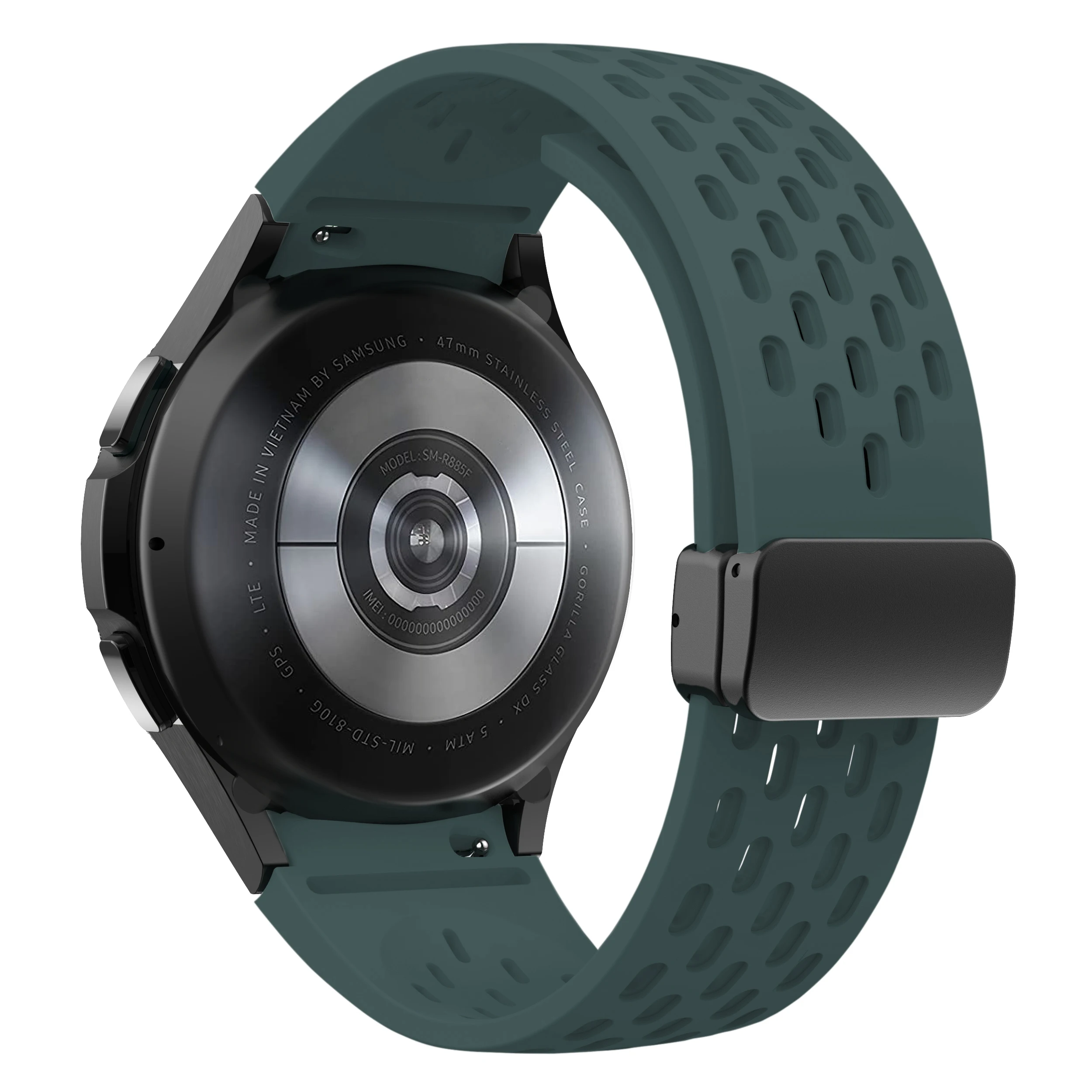 Silicone Strap for Samsung Galaxy Watch 7 6 5 4 40mm 44mm 5 Pro 45mm Magnetic Buckle Band 6 Classic 43mm 47mm No Gaps Bracelet