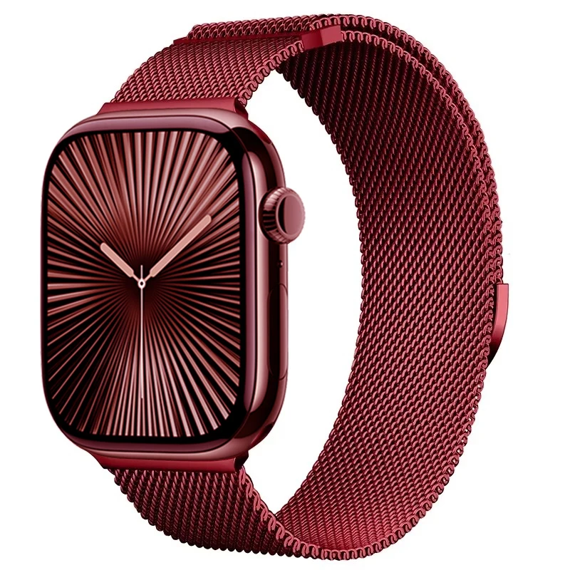 Pure Titanium Metal Milanese Strap for Apple Watch Band Ultra3/2 49mm 11 10 9 8 7 Magnetic Bracelet iWatch 6 5 4 SE2 46mm 45mm 41mm 44mm 40mm
