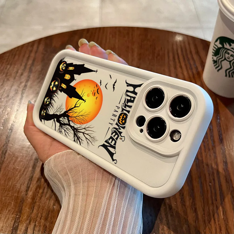 S407b37b1c7304a8e9af5ccbcd6125f913.webp Halloween Castle Moon Soft Silicone Case For iPhone 17 Pro 14 15 Plus 11 12 13 16 Pro Max Coque 16E 17AIR Shockproof Phone Cover