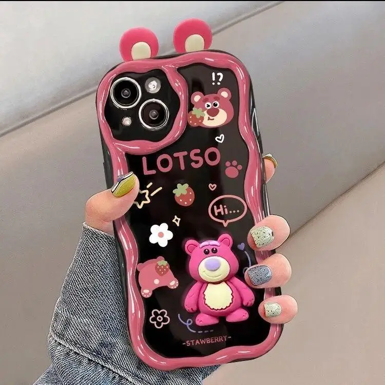 3D Cartoon Rabbit Case For iPhone 16 15 14 Plus 13 12 Mini 11 Pro XR XS Max