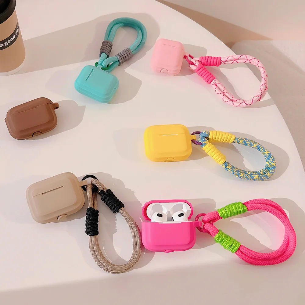 S42111e2478674c28879079f5529abf43U.webp Earphone Case with Lanyard Strap for AirPort Pro 2 2022 2nd Generation Air Pods 3 2 1 3rd Gen Cover Accessories