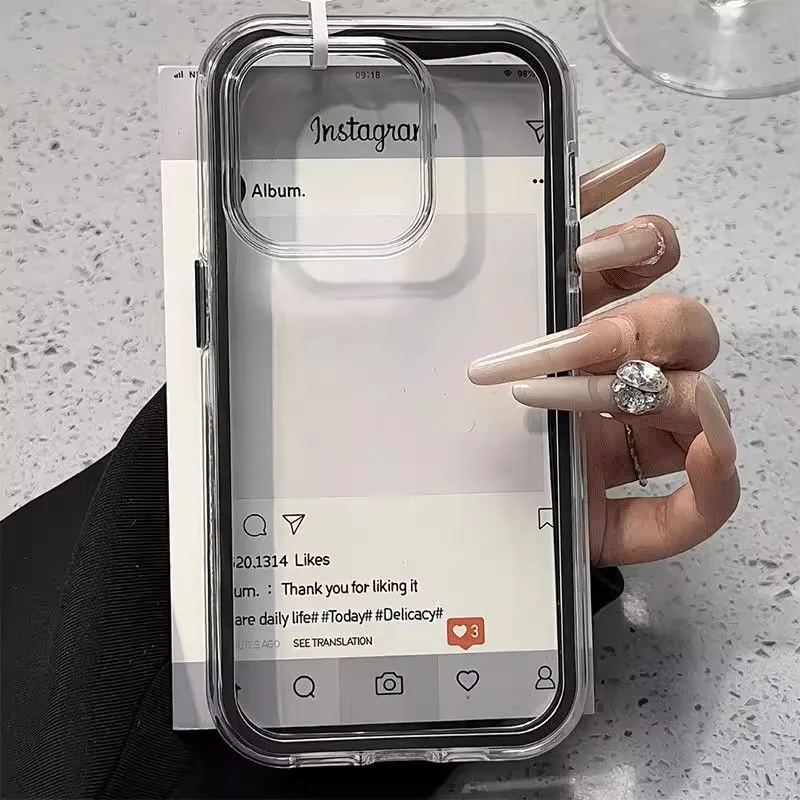 S42a63864bc7f4da9a83c36ac35162f34n.webp Luxury Transparent Candy Color Phone Case For iPhone 17 Air 11 12 13 14 15 16 17 Pro Max Plus Shockproof Soft Bumper Cover