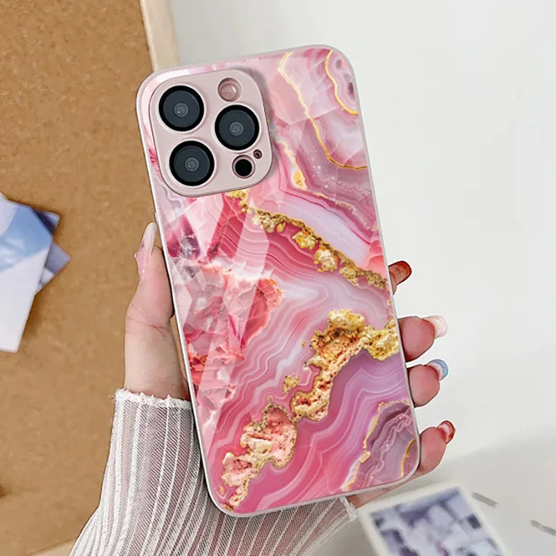 S4454abd40a6849a7b6e843855b6ebfc8n.webp Marble Pattern Phone Case For iPhone 16 Pro Max Case iPhone 15 13 11 12 17 14 Pro Max 16e XR XS 7 8 Plus SE Tempered Glass Cover