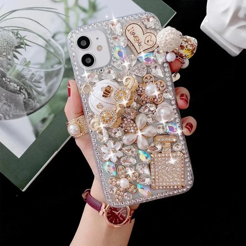 S4506f7e10d8a420faa1fe034c5d7b79f3-2.webp Capa Rhinestone Love Case For iphone 16 15 Plus 14 13 Pro 12 Mini 11 Pro 17 Air XR 7 8 PLUS Phone Case Diamond Cover coque