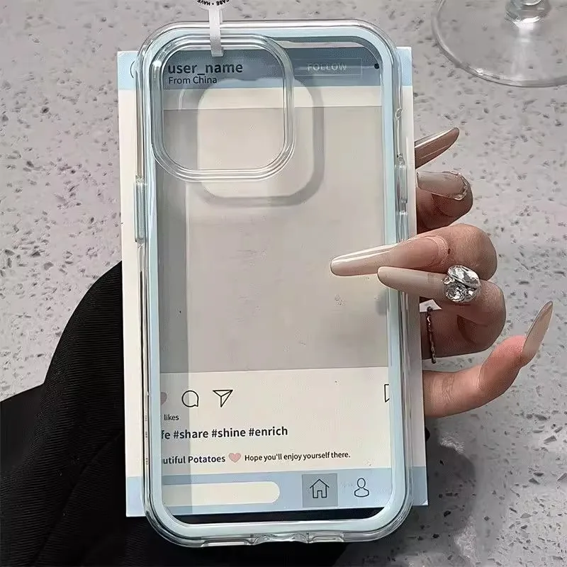 S46502fa9dd2a49a282289526f188ef36J.webp Luxury Transparent Candy Color Phone Case For iPhone 17 Air 11 12 13 14 15 16 17 Pro Max Plus Shockproof Soft Bumper Cover