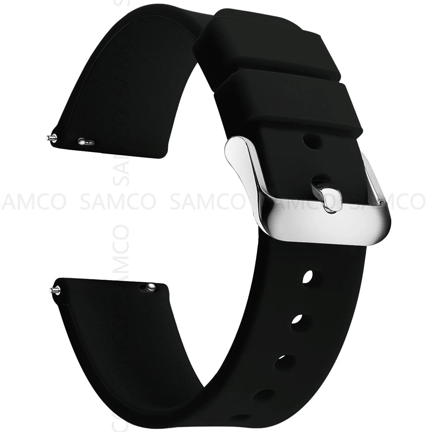 Silicone Watch Bands 14/16/18/19/20/21/22/24 mm Soft Quick Release Rubber Watch Bands Samsung Galaxy, Garmin Huawei Watch Straps