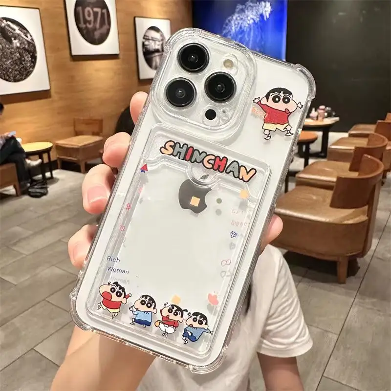 S4759f415a3ff4f85bf58dc860066e4c21.webp Cute Crayons Shin-chans Photo Card Slot Wallet Case For iPhone 17 Pro 17 Air 15 Pro Max 16 14 13 12 11 Plus 16e Cover Funda Sili
