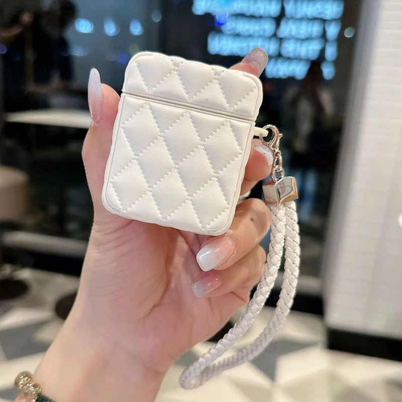 Leather PU Earphone Cover For AirPods 4 For AirPods Pro 2nd Cases For AirPods 3 2 1 Anti-lost Headphone Bag