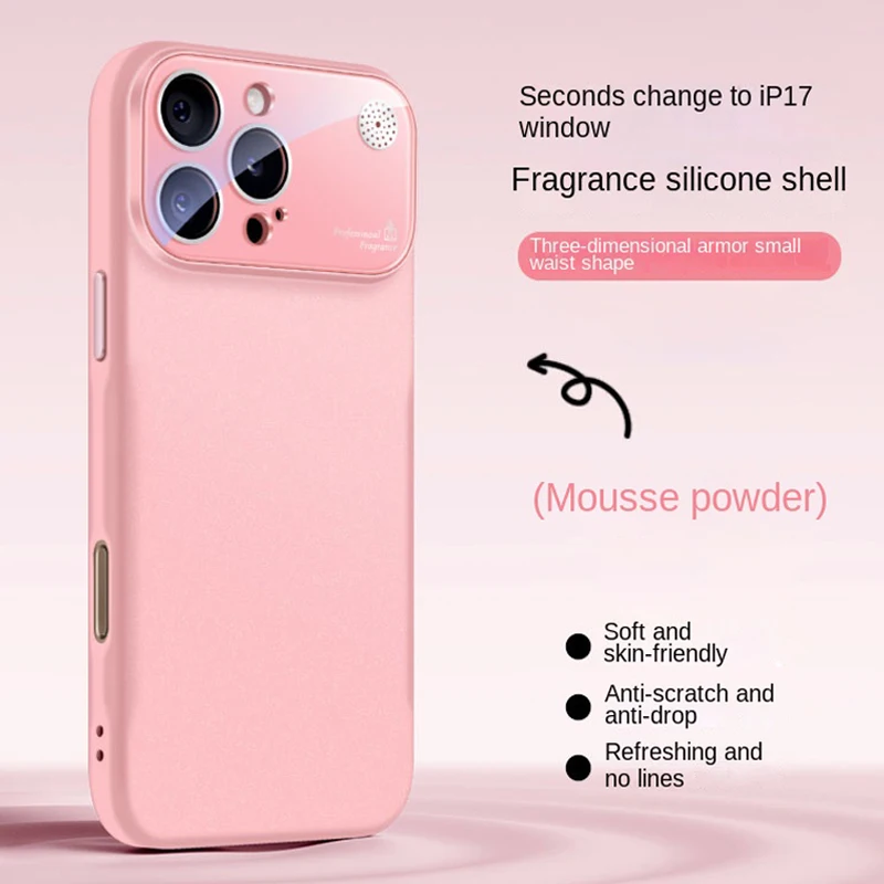 New Fragrance Liquid Silicone Phone Case For iPhone 16 15 14 13 12 11 Pro Max Plus Full Lens Protection Soft Shockproof Cover