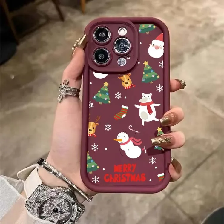 S492b6b8b96ba452d963789631e378009Z.webp Christmas Tree Graphic Phone Case For iPhone 17 14 15 16 Pro Max Air Plus 16E 12 13 Mini Silicone Shell Shockproof Luxury Cover