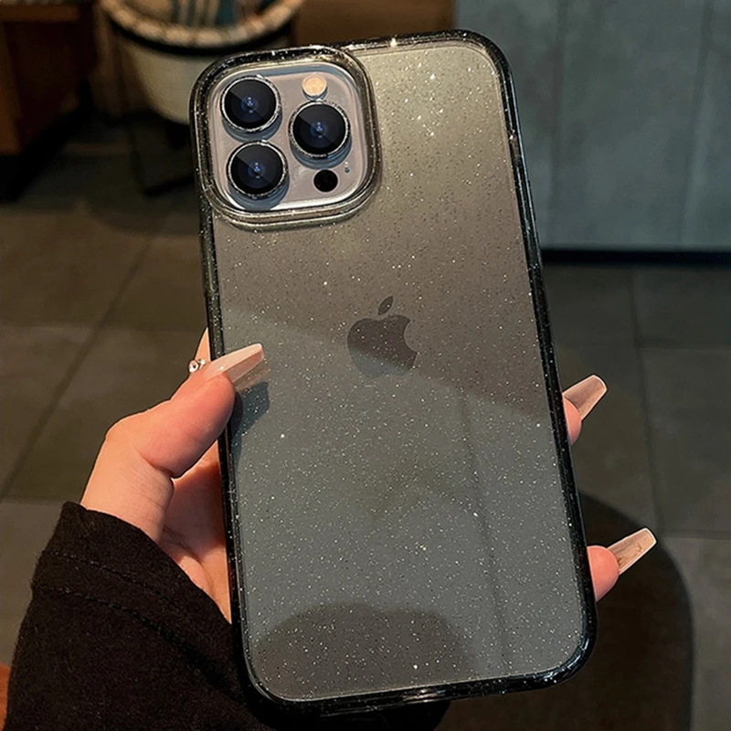 S4c4e26e0162f43bd84dafcc8c352627dD.webp Luxury Soft Silicone Clear Glitter Phone Case For IPhone 15 14 13 12 11 Pro Max 15 Plus X XS Max XR Shockproof Cover Funda