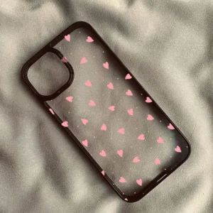 Fashion Pink Little Love Heart Phone Case For iPhone 17 16 15 14 11 Pro Max 16E 17 Air 13 12 Mini Cute Clear Shockproof Cover