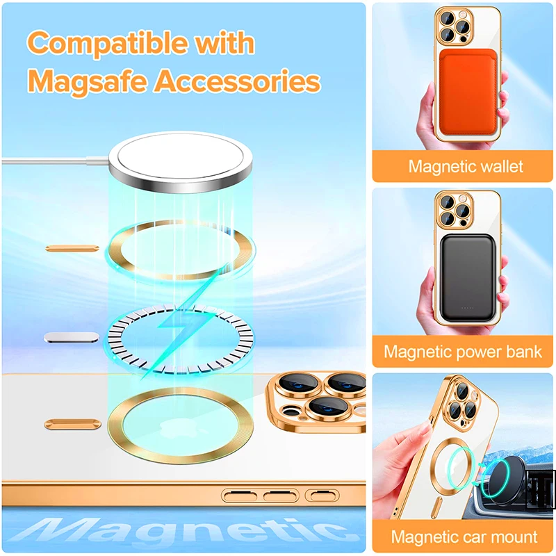 S4d823461eb0a4146a45ceefa4ba11e23t.webp Official New Desert Gold Phone Case for iPhone 16 15 14 13 12 11 Pro Max 16 Plus Plating Magnetic Soft TPU Clear Lens Film Cover