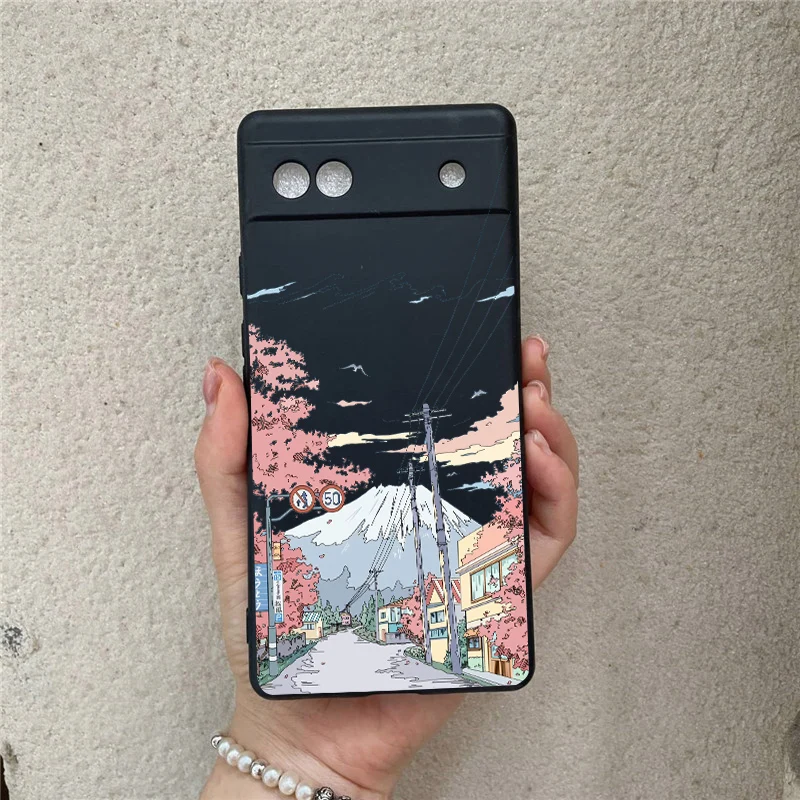 Japan Anime Landscape phone Case for Google Pixel 10 Pro XL 9 7a 7Pro 6a 6 6Pro 8 8 Pro 5G Clear Scenery Covers Fundas Skin