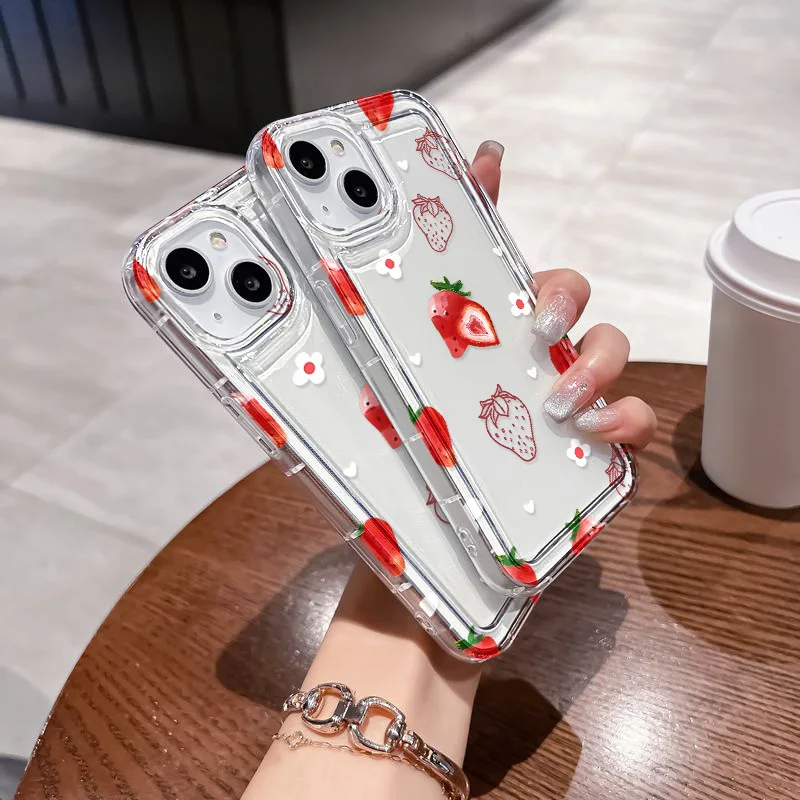 Colorful Love Heart Clear Soft Phone Case For iPhone 17 14 13 11 12 15 16 Pro Max SE 2 7 8 Plus XR X XS Max Anti-Fall Soft Cover