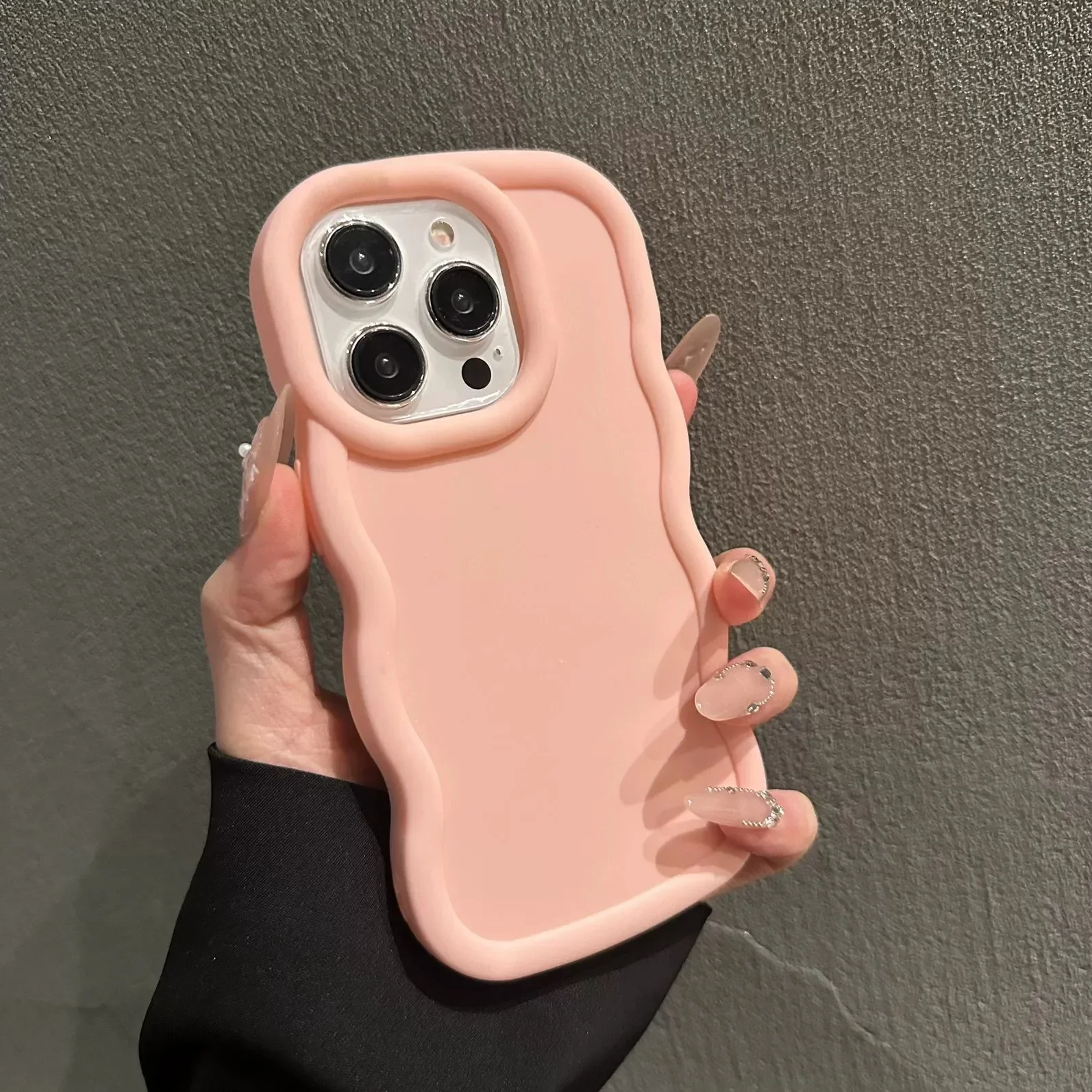 S4ffa72c01f85403a9b512b85452d2020t-4.webp Soft Candy Curly Wave Phone Case For iPhone 11 12 13 14 15 16 17 Air Pro Max 7 8 Plus X XR XS SE Shockproof Bumper Cover Capa