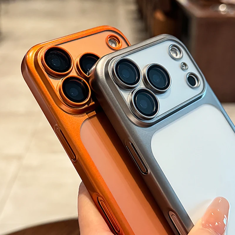 S5003aaa6c7574422bdc407a98eb871afh.webp Luxury New Ultrathin UV Plating Matte Anti Slip 17 Pro Max Phone Case for iPhone 17 Lens Film Protect Translucent Hard PC Cover