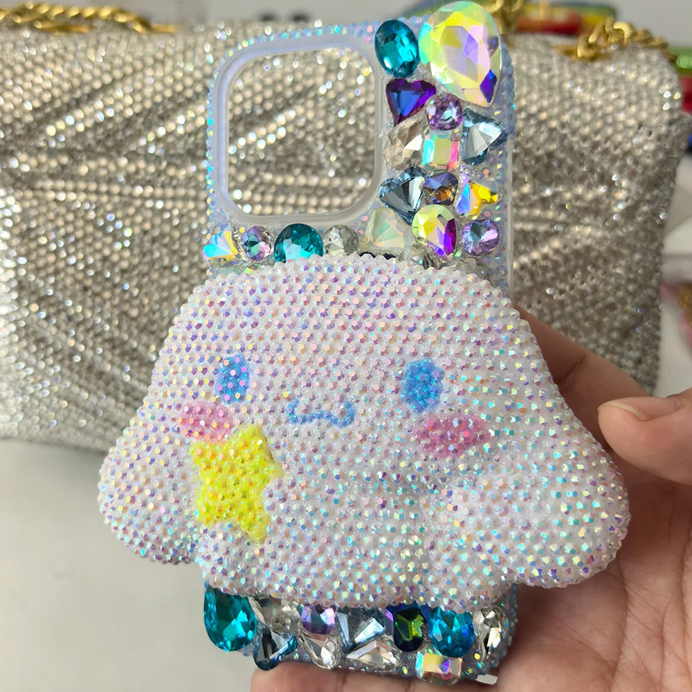 S53cdeb5b0e4b4a908c82122ea52ebfc0l.webp Cute Kitty Cat Rhinestone Bling Crystal Phone Case Chain For iPhone 16 12 13 14 15Pro Max X Xs XR 7 8 Plus SE 2 3 10 Transparent Bu