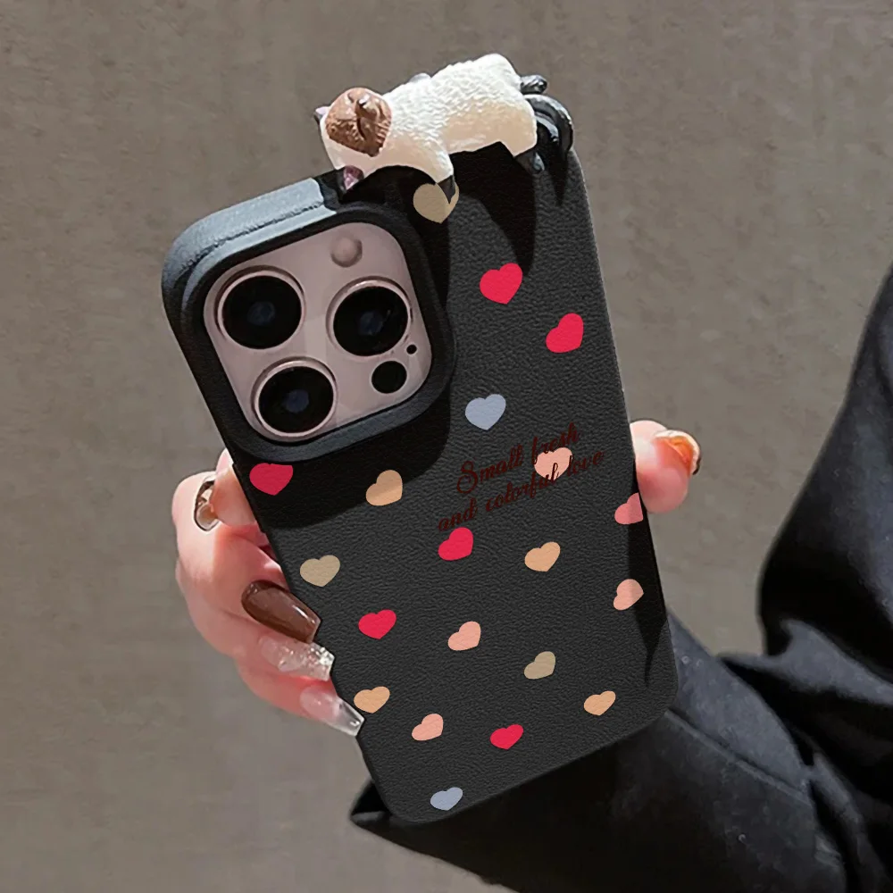 S53fd621187c947e489ec1ecb20273b217-3.webp Love Heart Phone Case For iPhone 17 Pro Case iPhone 13 16 14 11 12 15 Pro Max 17 Air Plus 3D Cat Lychee Pattern Leather Cover