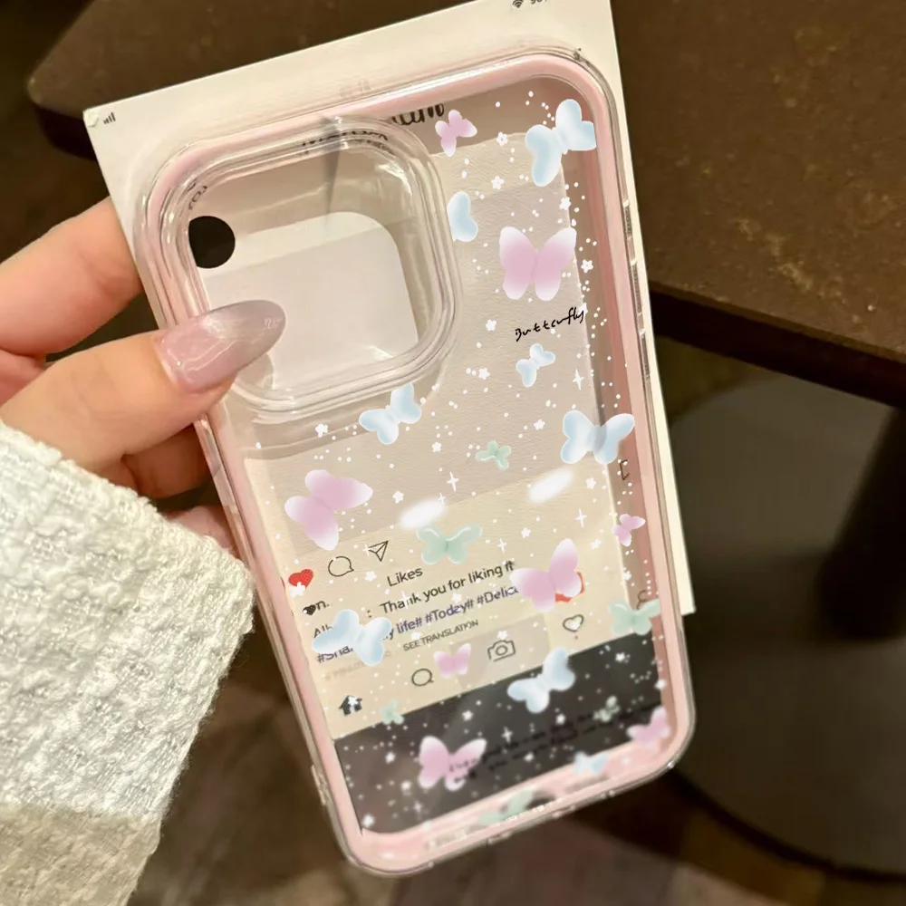 S54453411cbd541eaaee07ed9ccdcc9d5d.webp 2 in 1 Candy Color Phone Case For iPhone 11 16 17 Pro Max 13 15 14 12 17 Air 17promax Soft TPU Transparent Flower Funda Cover