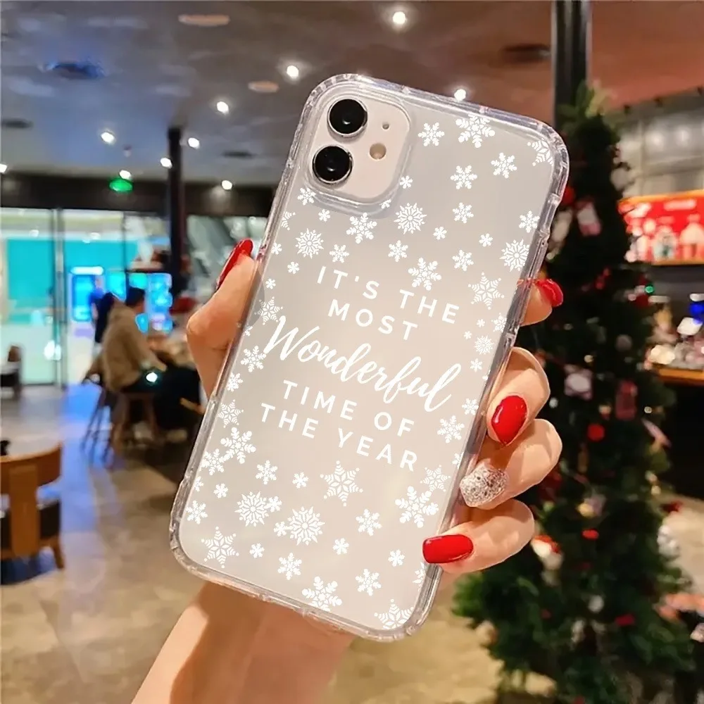 S54b909242b2b4d109313cd542ced51daH.webp Christmas Cute Snowflakes Aesthetic Clear Phone Case Cover for iPhone 17 16 11 12 13 14 15 Pro Max XR XS X 7 8 Plus 17 Air Cases