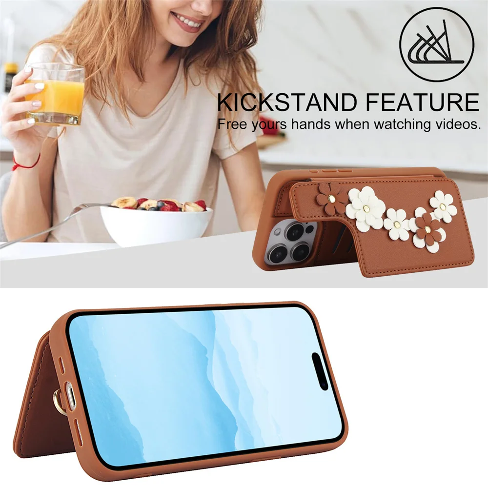 S54e2d8e755e341eb80409bdb9e686e7eV.webp 3IN1 Crossbody Rope Wrist Strap Flowers Leather Wallet Phone Case For iPhone 17 15 11 12 13 14 16 Pro Max Air X S 7 8 Plus Cover